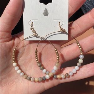 Natural Stone Dangle Earrings